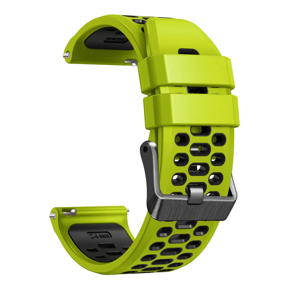 COROS NOMAD Lime Green & Black Silicone Sport Band – 24mm