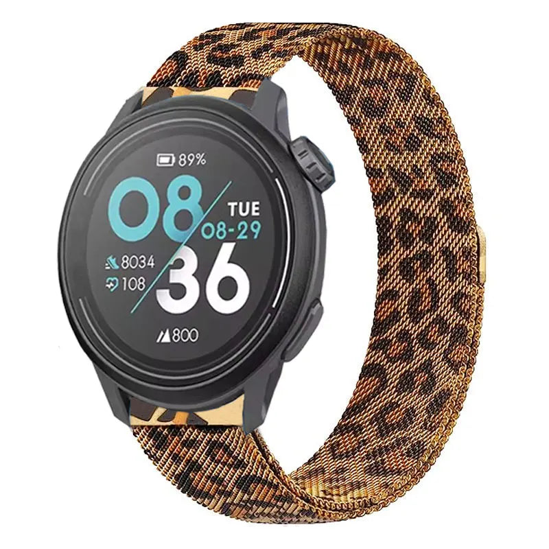 SUUNTO Leopard Metal Mesh Stretch Band – 22mm