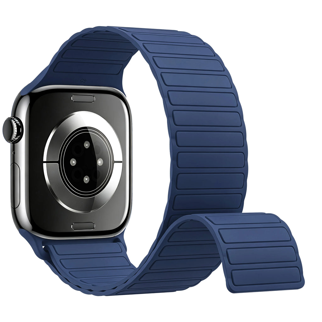 Navy Blue Magnetic Silicone Apple Watch Band
