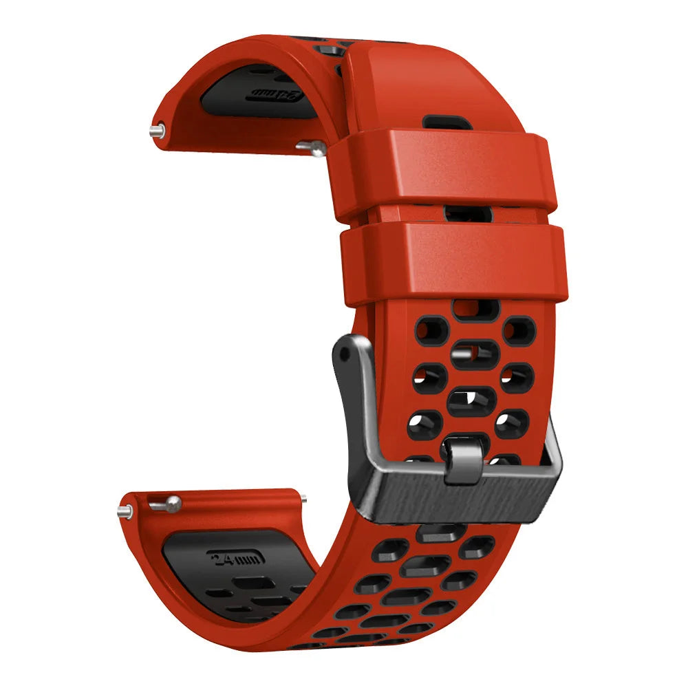 COROS NOMAD Red & Black Silicone Sport Band – 24mm