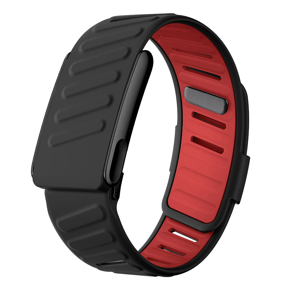 WHOOP 5.0 MG Soft-Touch Silicone Replacement Band Black & Red