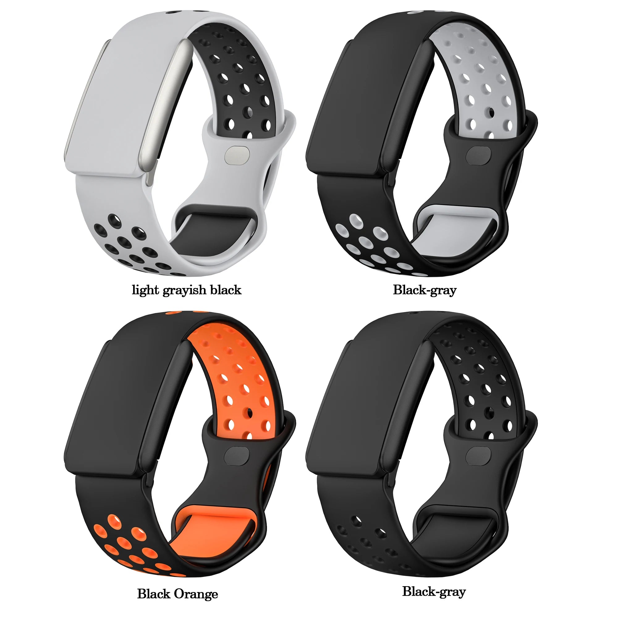 WHOOP 4.0 Soft-Touch Silicone Sport Replacement Band Black & White
