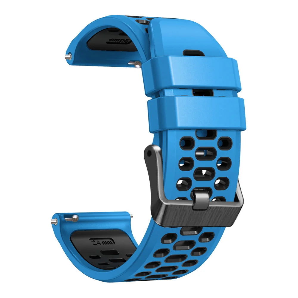 COROS NOMAD Blue & Black Silicone Sport Band – 24mm