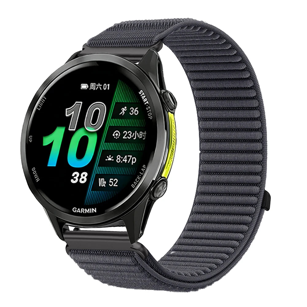 COROS PACE & APEX Dark Gray Nylon Loop Band – 22mm