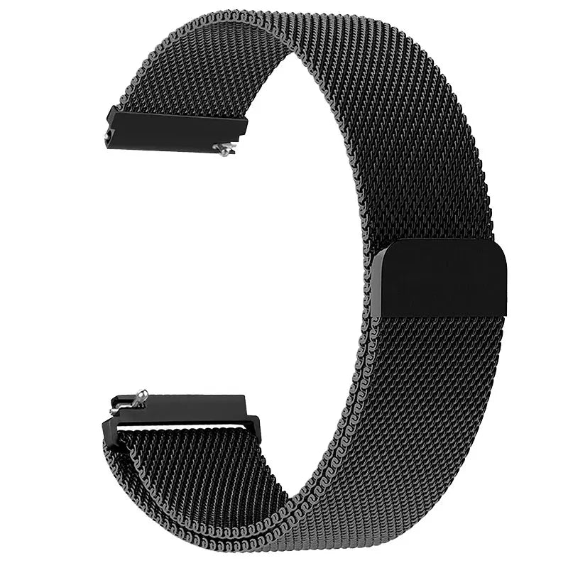SUUNTO Black Metal Mesh Stretch Band – 22mm