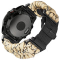 Hemsut 22mm QuickFit 550 Paracord Watch Band for Garmin – Beige