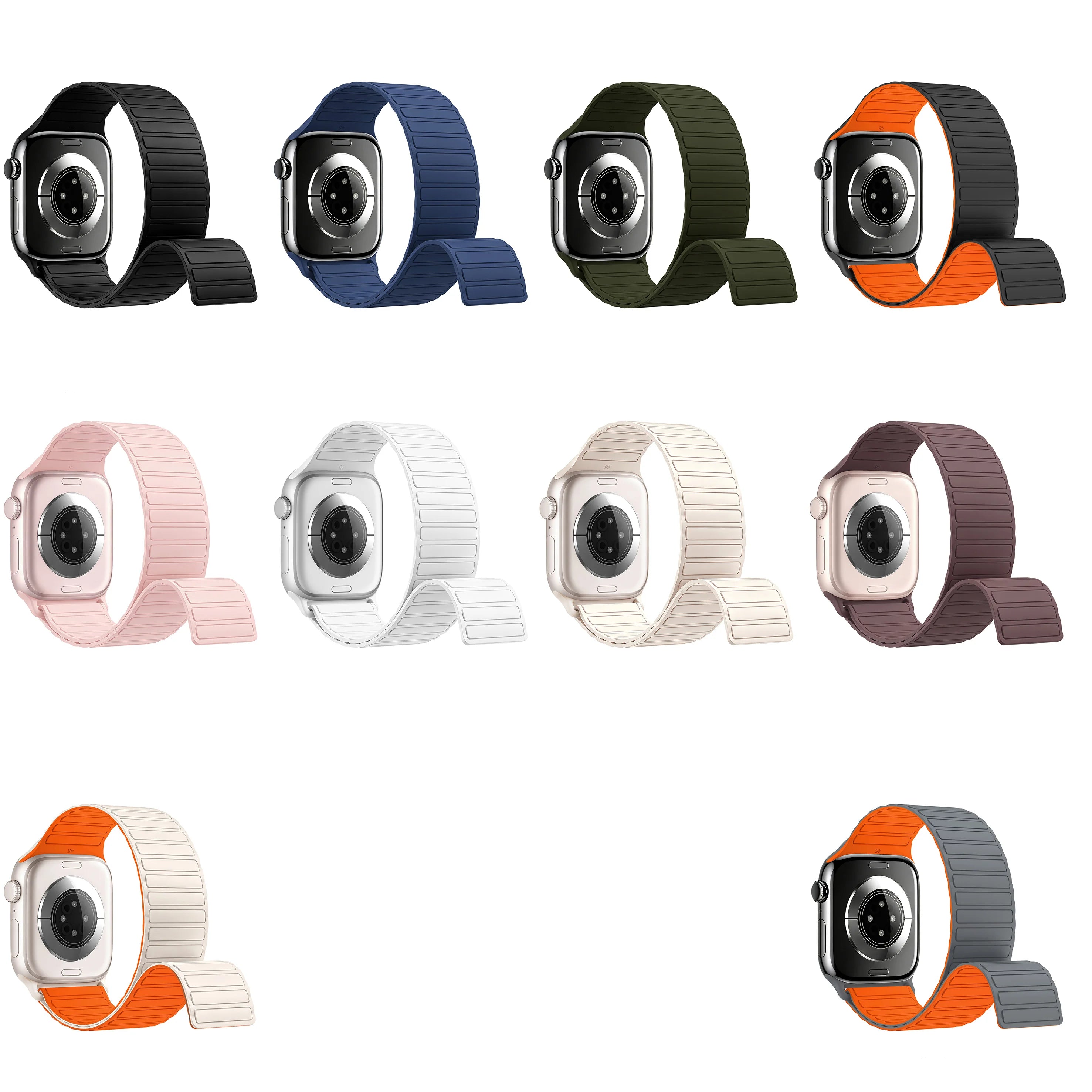Navy Blue Magnetic Silicone Apple Watch Band