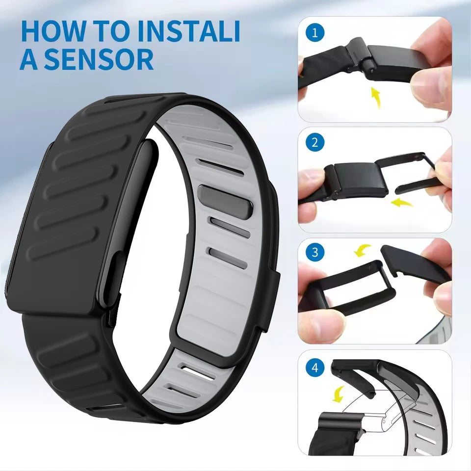 WHOOP 5.0 MG Soft-Touch Silicone Replacement Band Black & Orange
