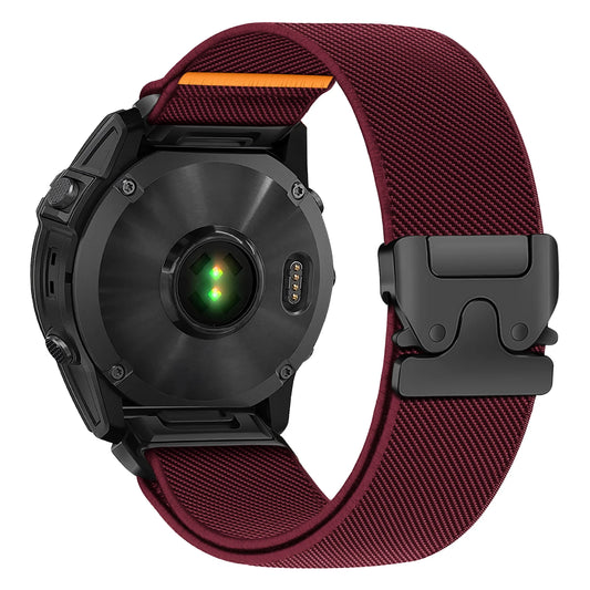 Garmin QuickFit 22mm Parachute Nylon Replacement Band Red for Fenix 8 47mm