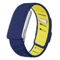 WHOOP 5.0 MG Soft-Touch Silicone Replacement Band Navy Blue & Neon Yellow