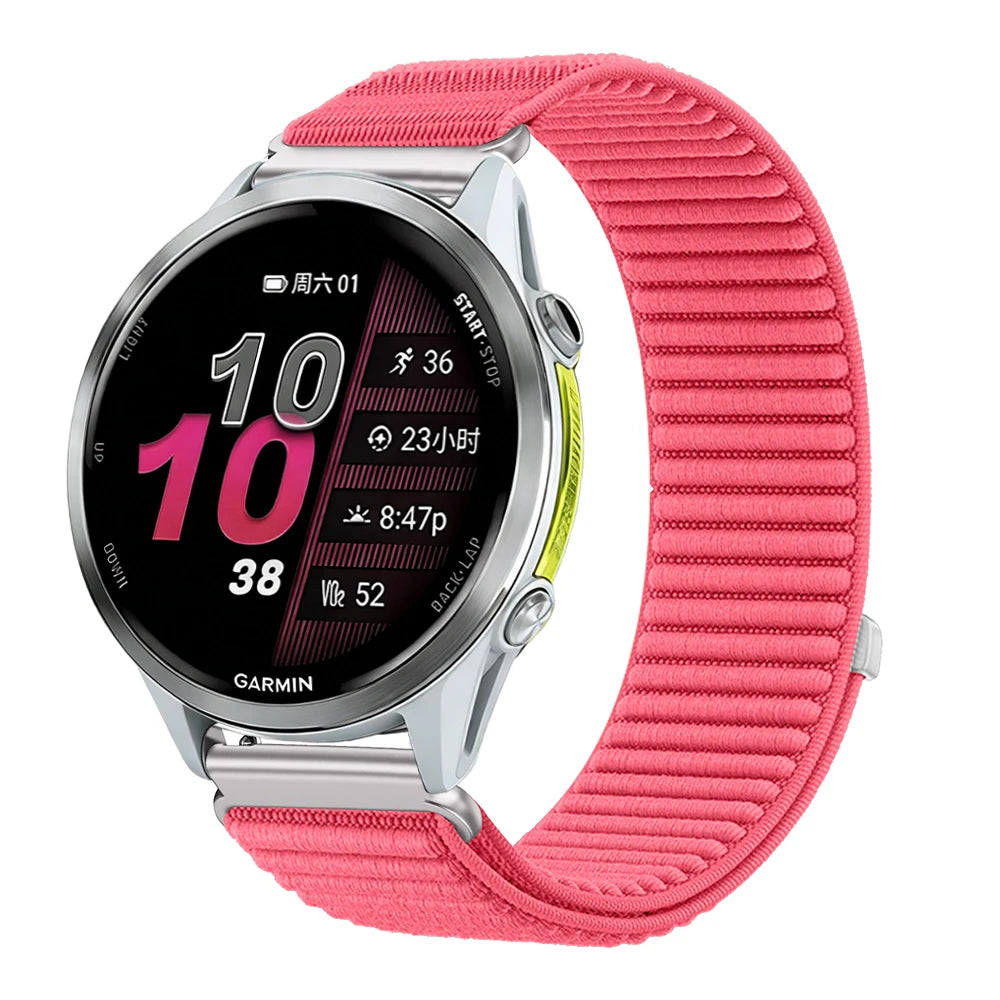 COROS PACE & APEX Coral Pink Nylon Loop Band – 20mm