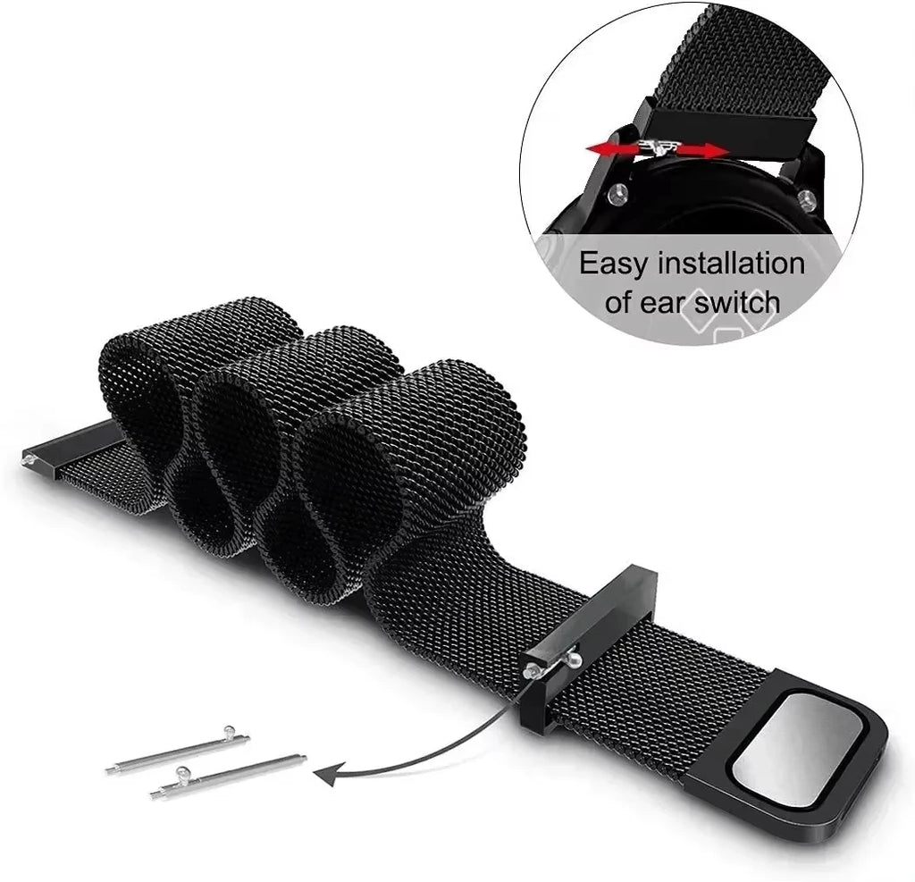 SUUNTO Champagne Metal Mesh Stretch Band – 22mm