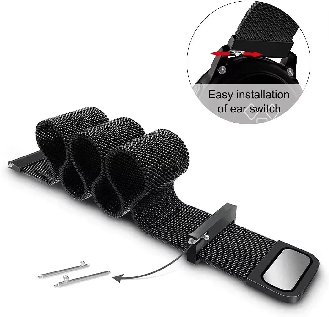SUUNTO Champagne Metal Mesh Stretch Band – 22mm
