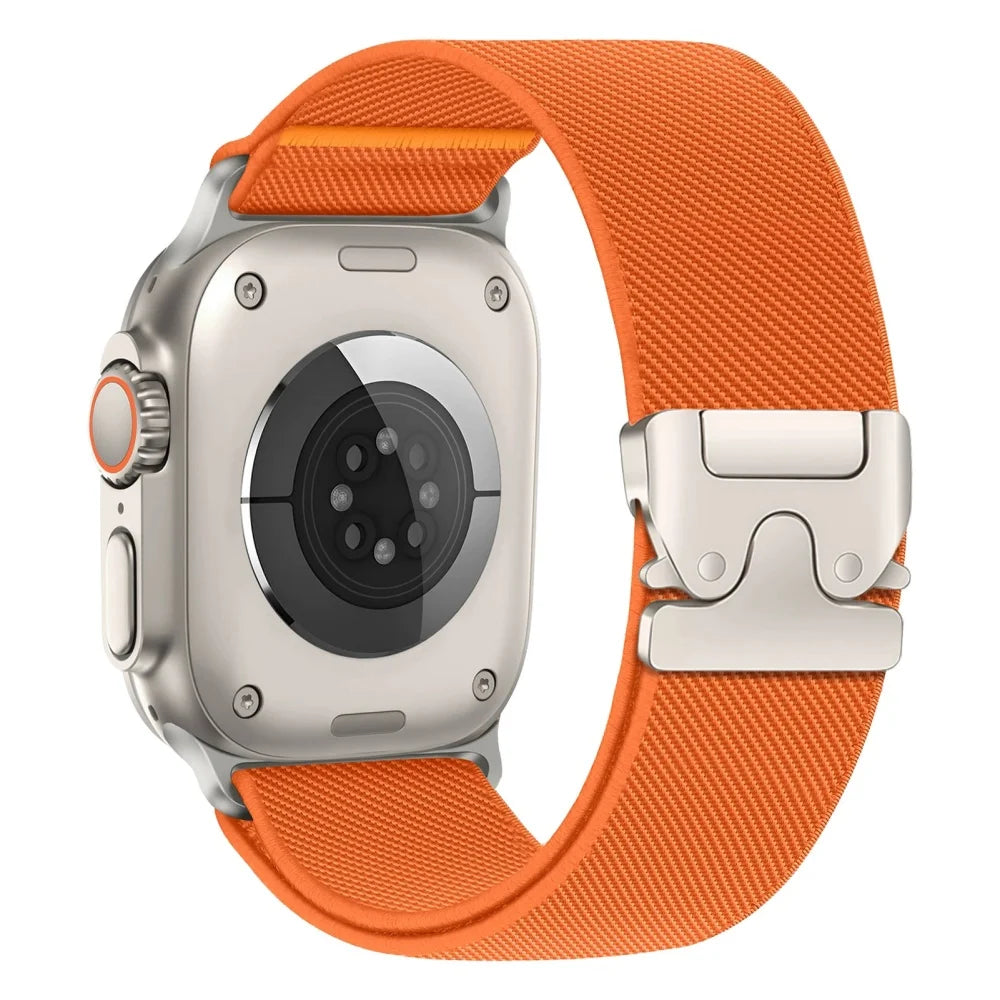 Orange Parachute Nylon Apple Watch Band 44 45 46mm 49mm