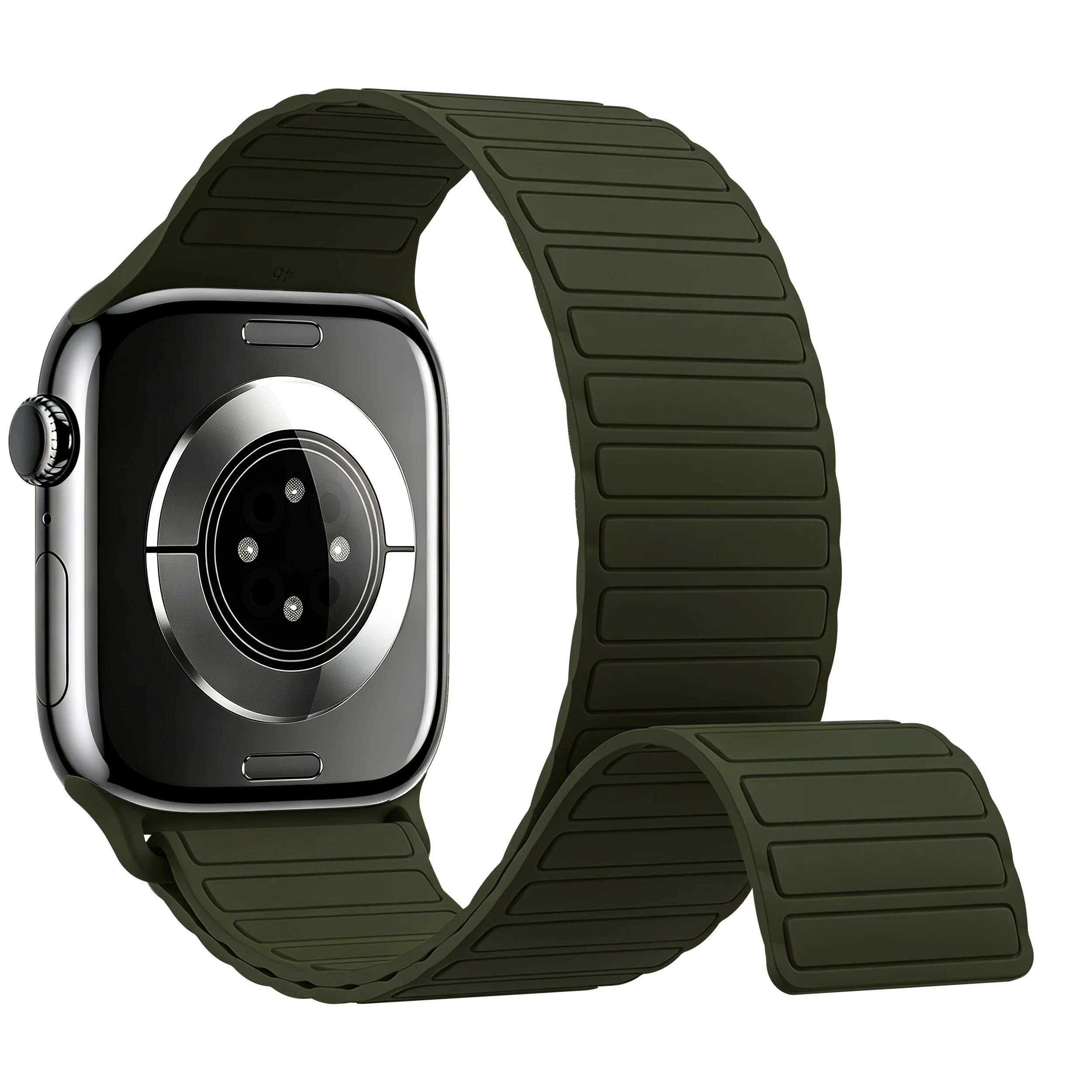 Army Green Magnetic Silicone Apple Watch Band