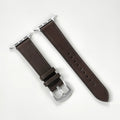 Brown Leather Apple Watch Band for Silver Case Series 11