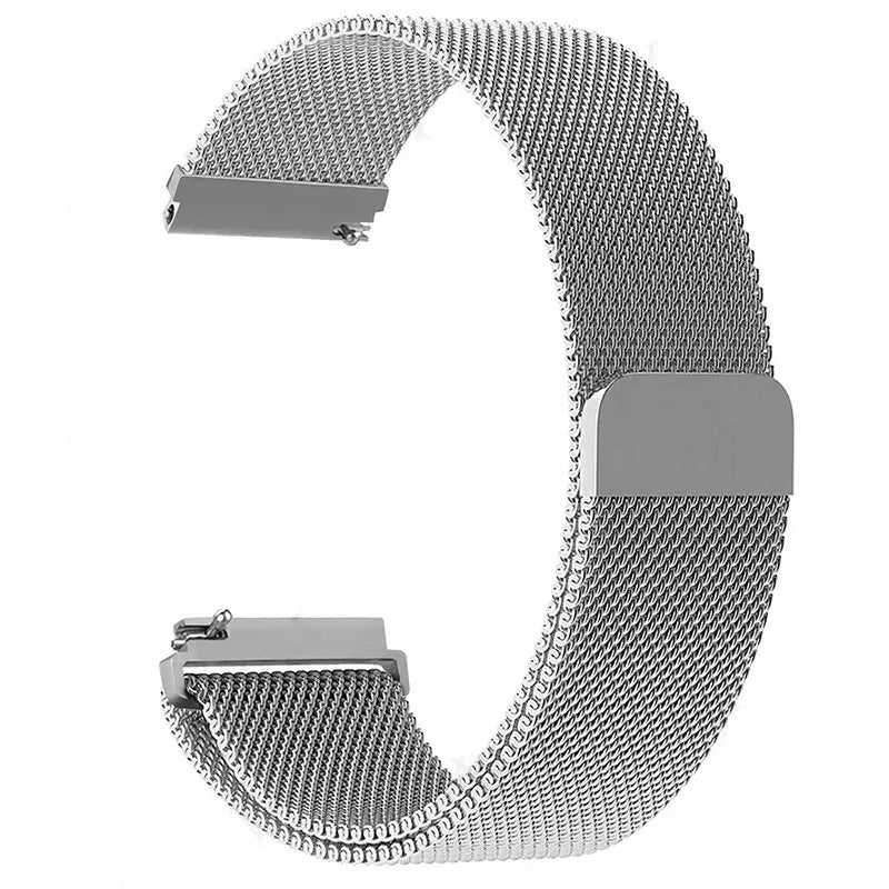 SUUNTO Silver Metal Mesh Stretch Band – 22mm