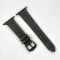 Dark Grey Leather Apple Watch Band for Black Case Series 10