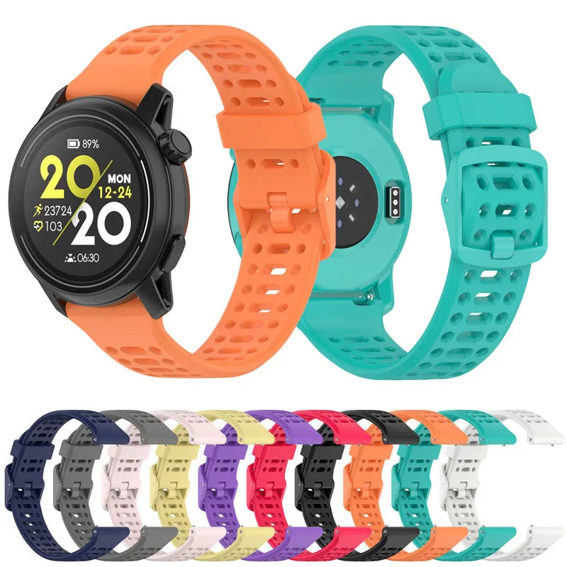 COROS PACE & APEX White Silicone Sport Band – 20mm