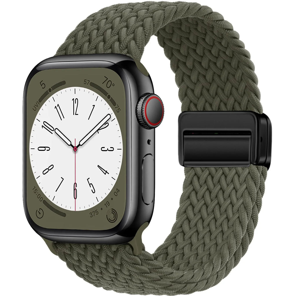 Apple Watch Braided Magnetic Band Army Green 44mm / 45mm / 46mm / 49mm