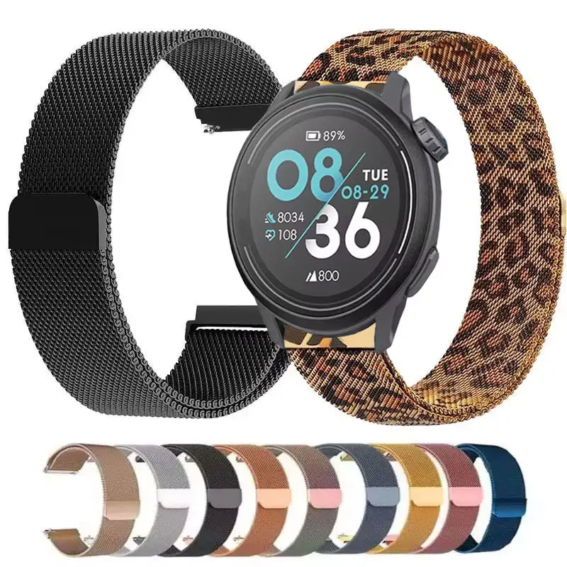 SUUNTO Champagne Metal Mesh Stretch Band – 22mm