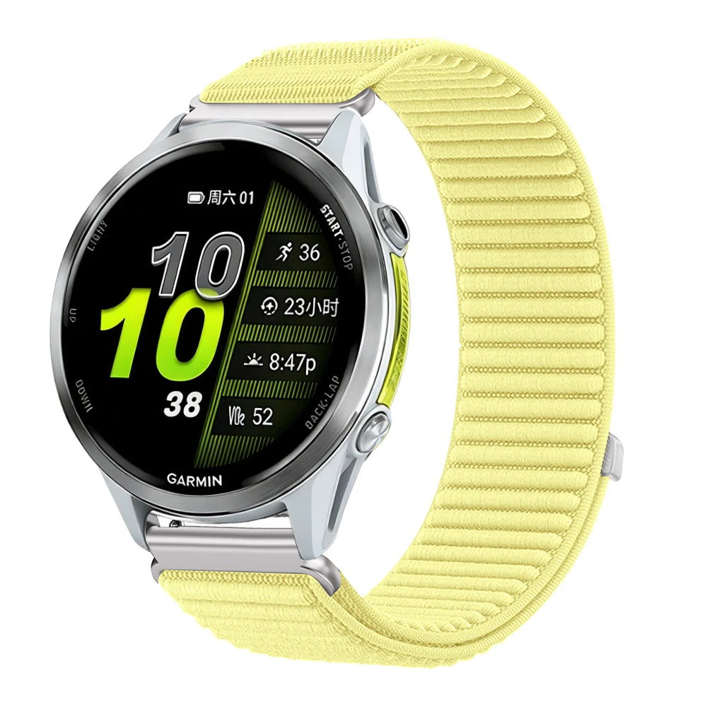 COROS PACE & APEX Yellow Nylon Loop Band – 22mm