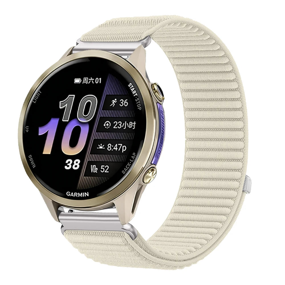 COROS PACE & APEX Ivory Nylon Loop Band – 20mm