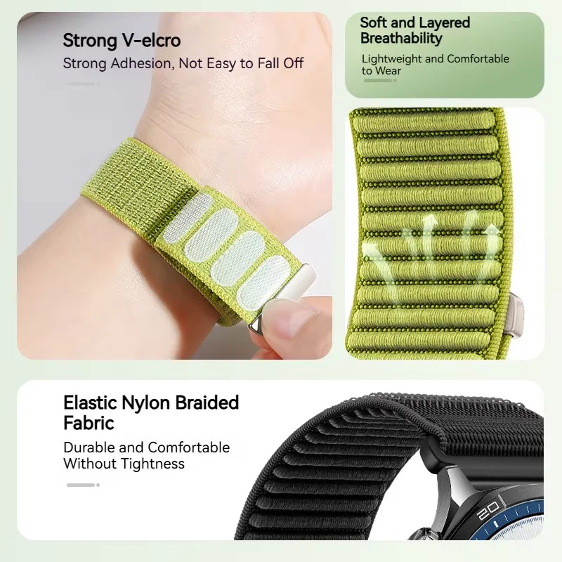 COROS PACE & APEX Army Green Nylon Loop Band – 22mm