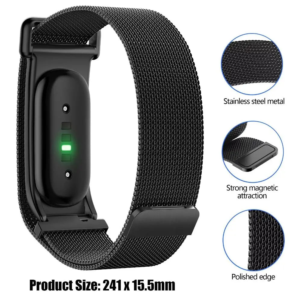 Google Fitbit Silver Magnetic Metal Band