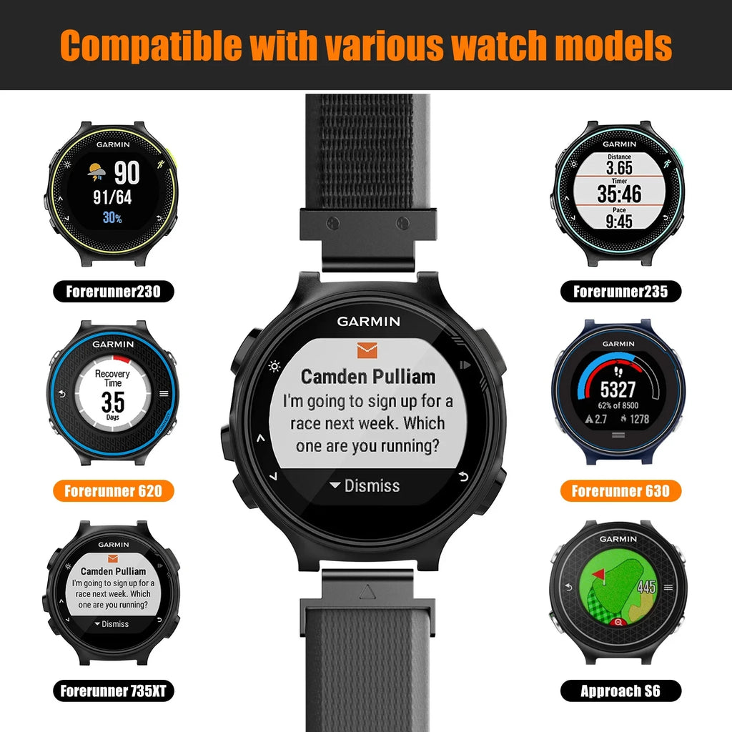 Garmin Forerunner 735XT Woven Nylon Watch Band – Black & Gray