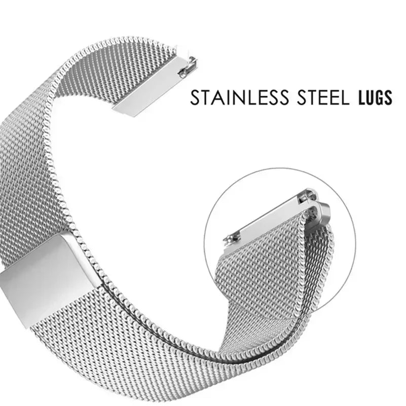 SUUNTO Dark Grey Metal Mesh Stretch Band – 22mm