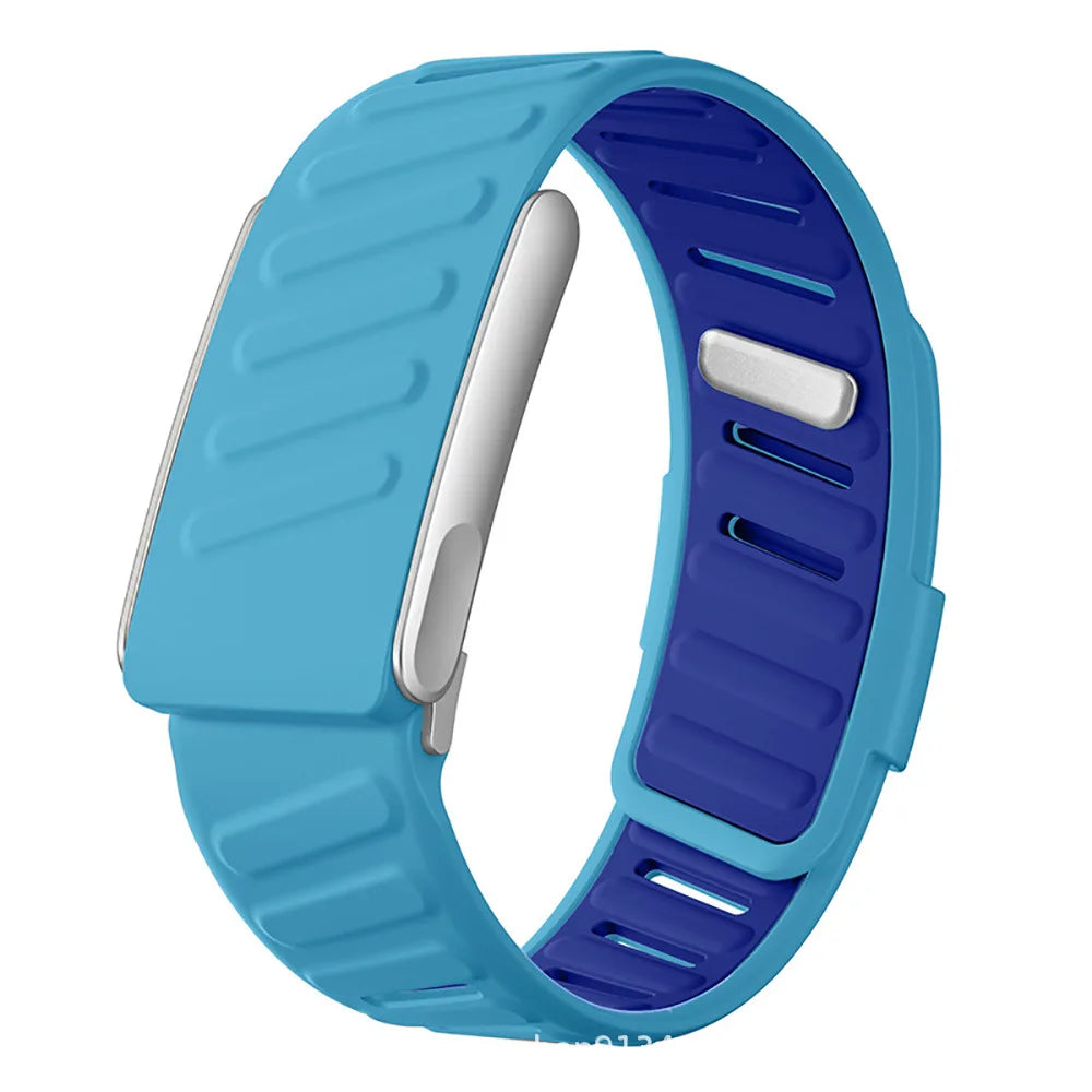 WHOOP 5.0 MG Soft-Touch Silicone Replacement Band Aqua Blue & Royal Blue
