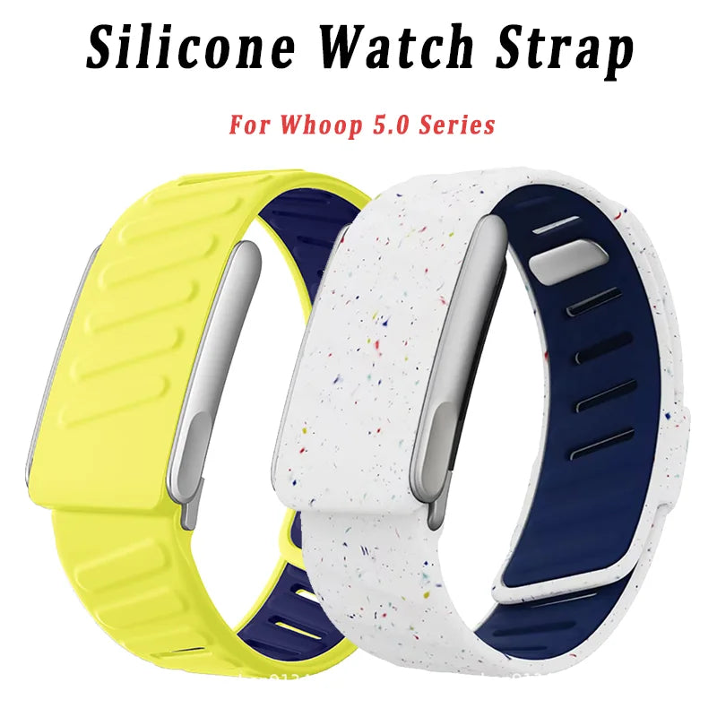 WHOOP 5.0 MG Soft-Touch Silicone Replacement Band Galaxy White