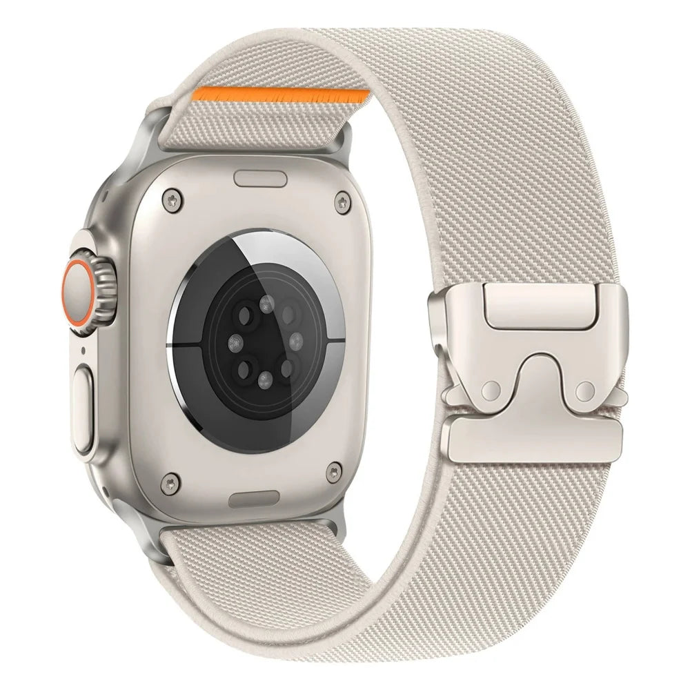 Champagne Parachute Nylon Apple Watch Band 38 40 41mm S10 42mm