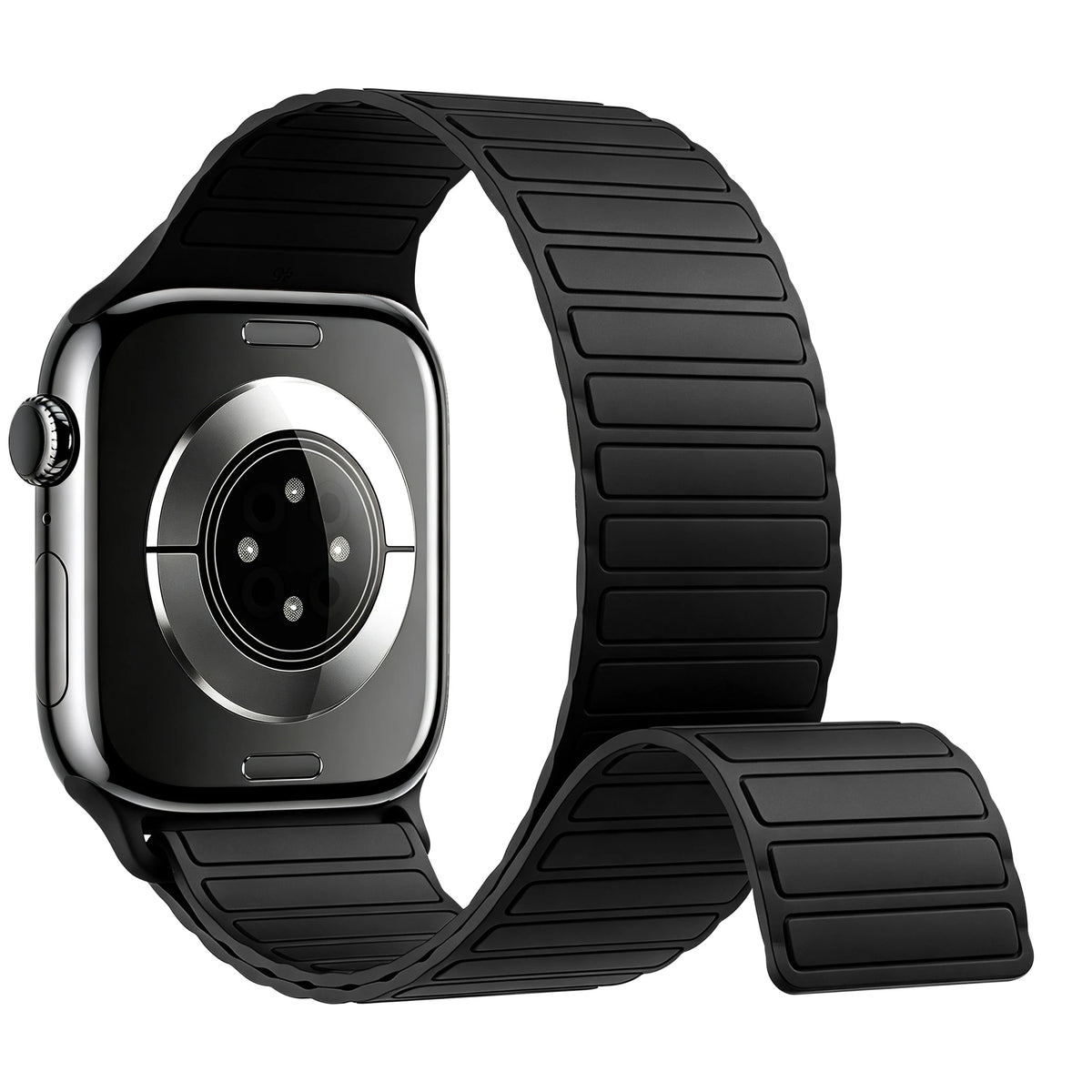 Black Magnetic Silicone Apple Watch Band