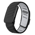 WHOOP 5.0 MG Soft-Touch Silicone Replacement Band Black & Light Gray