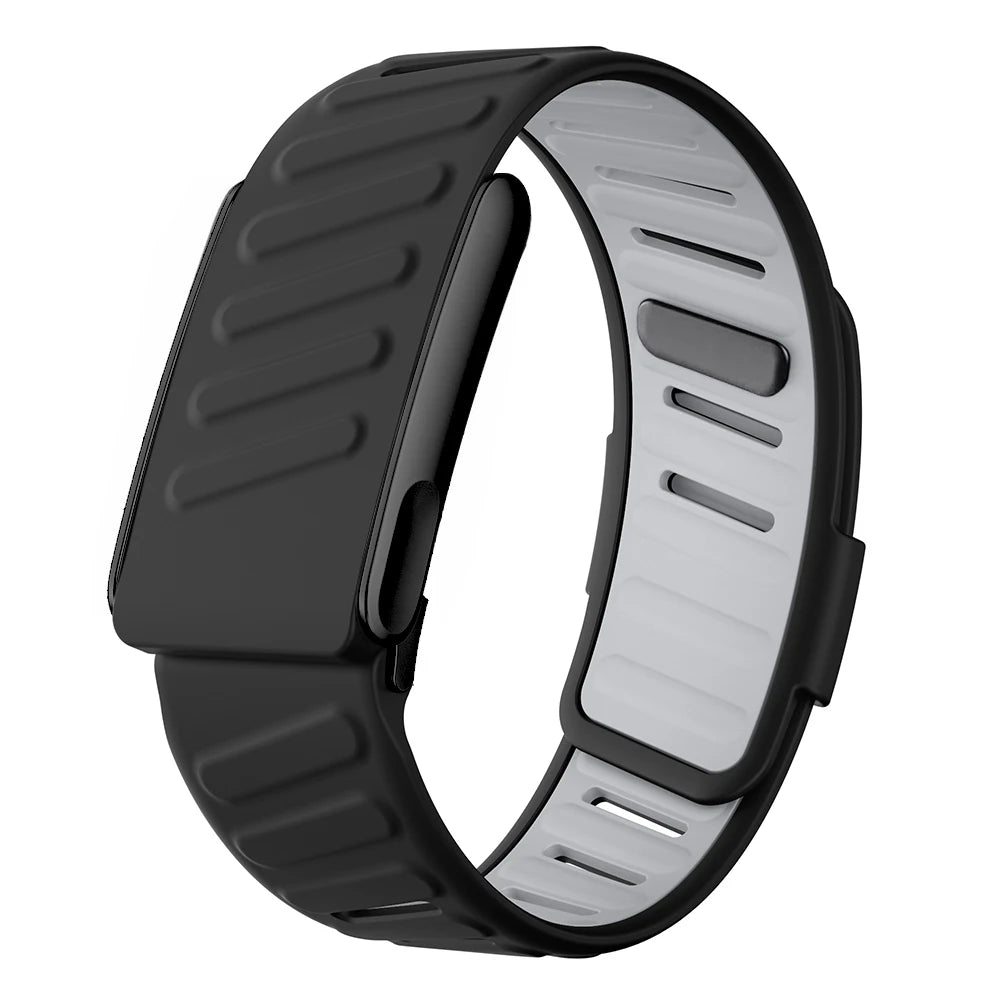 WHOOP 5.0 MG Soft-Touch Silicone Replacement Band Black & Light Gray