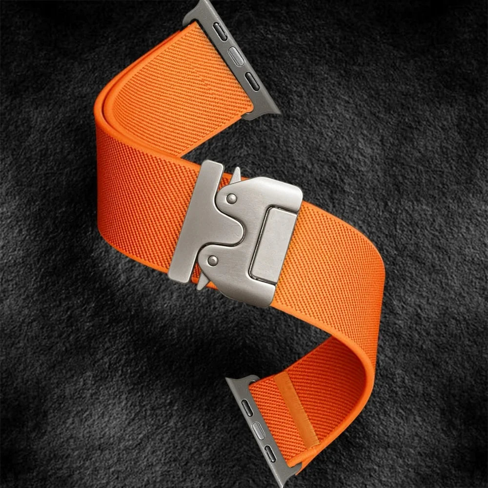 Red Parachute Nylon Apple Watch Band 44 45 46mm 49mm