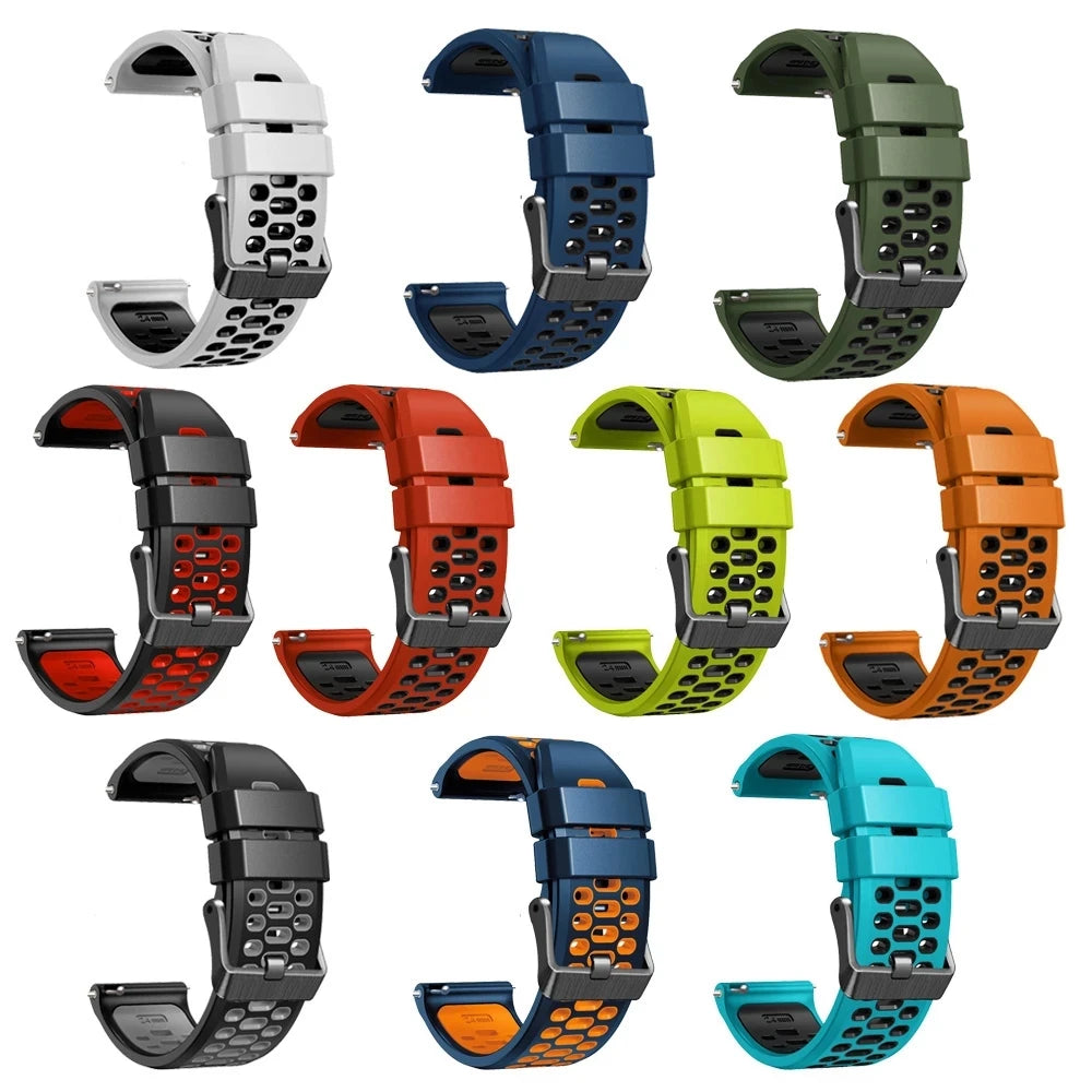 COROS NOMAD Black & Red Silicone Sport Band – 24mm