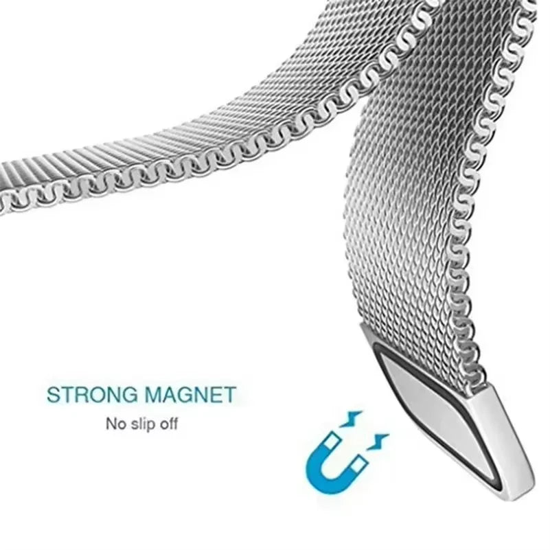 SUUNTO Sky Blue Metal Mesh Stretch Band – 22mm
