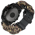 Hemsut 22mm QuickFit 550 Paracord Watch Band for Garmin – Camouflage