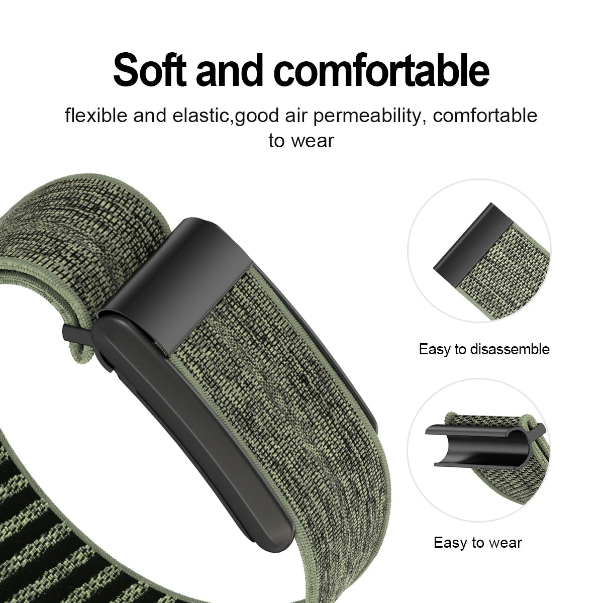 WHOOP 3.0 Elastic Nylon Replacement Band Denim Blue