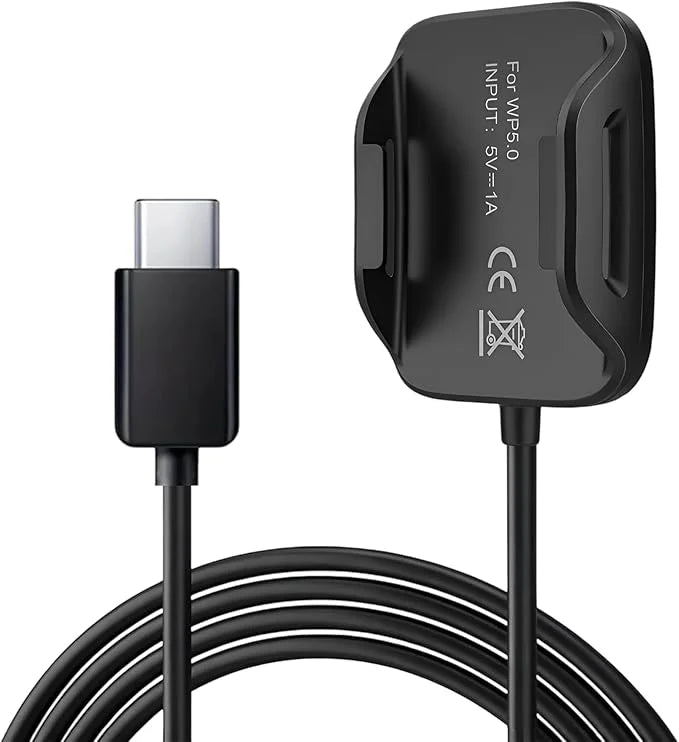 WHOOP 5.0 & MG USB-C Replacement Charger Cable Black