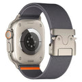 Gray Parachute Nylon Apple Watch Band 44 45 46mm 49mm
