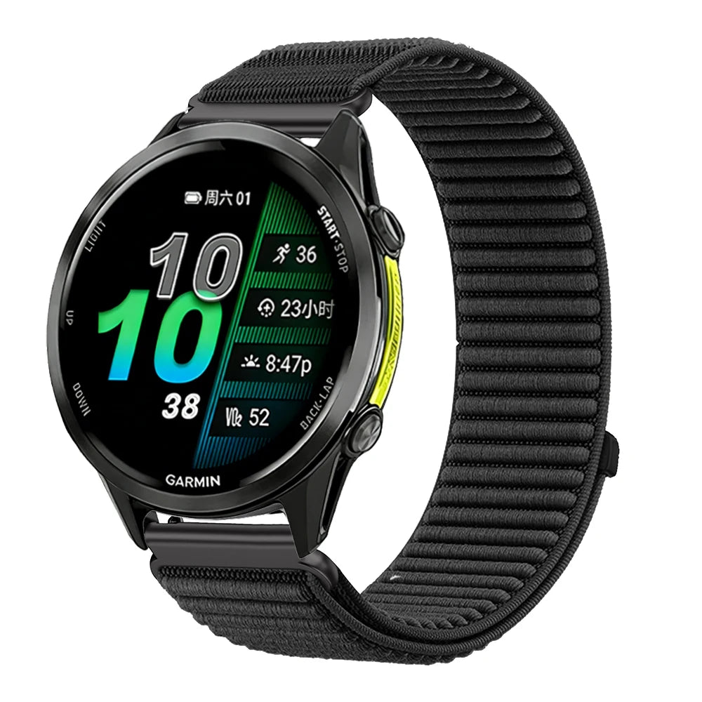 COROS PACE & APEX Black Nylon Loop Band – 20mm