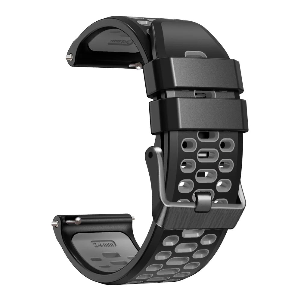 COROS NOMAD Black & Gray Silicone Sport Band – 24mm