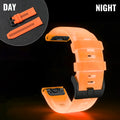 Garmin QuickFit 22mm Luminous Silicone Replacement Band Orange Glow