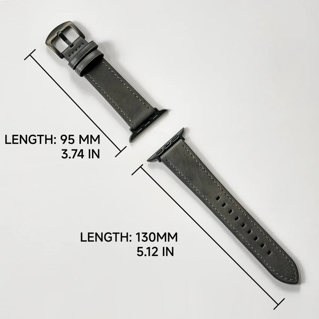 Camel Leather Apple Watch Band for Black Case Series 10