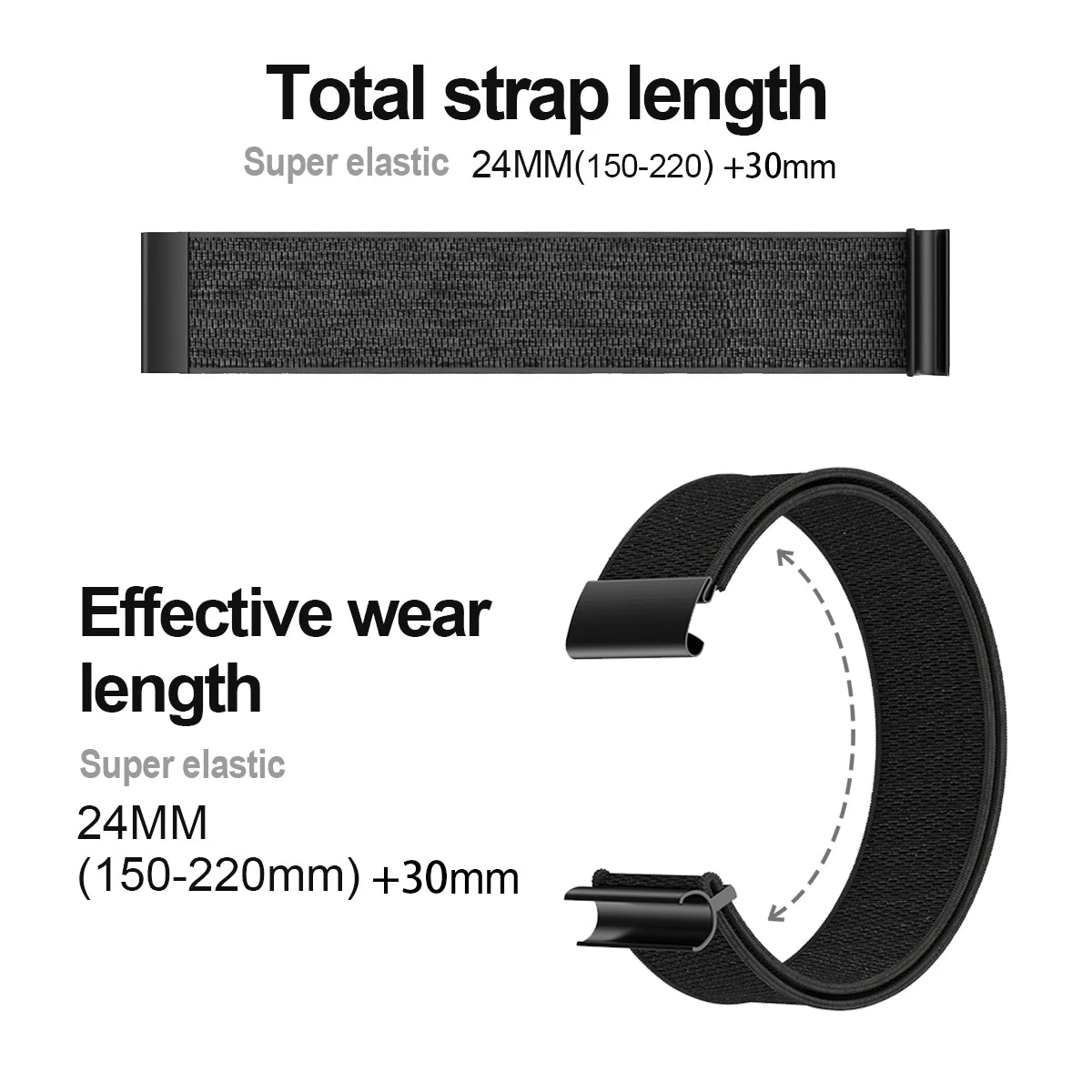 WHOOP 4.0 Elastic Nylon Replacement Band Midnight Black